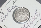 Silver 1855 p-mint Seated Liberty Dime Pre Civil War Era Phil Mint with Arrows
