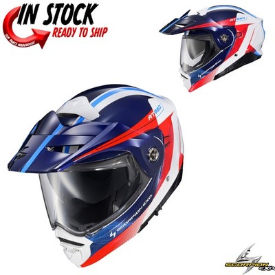 NEW! SCORPION EXO EXO-AT960 MODULAR HELMET RED/WHITE/BLUE - PICK SIZE