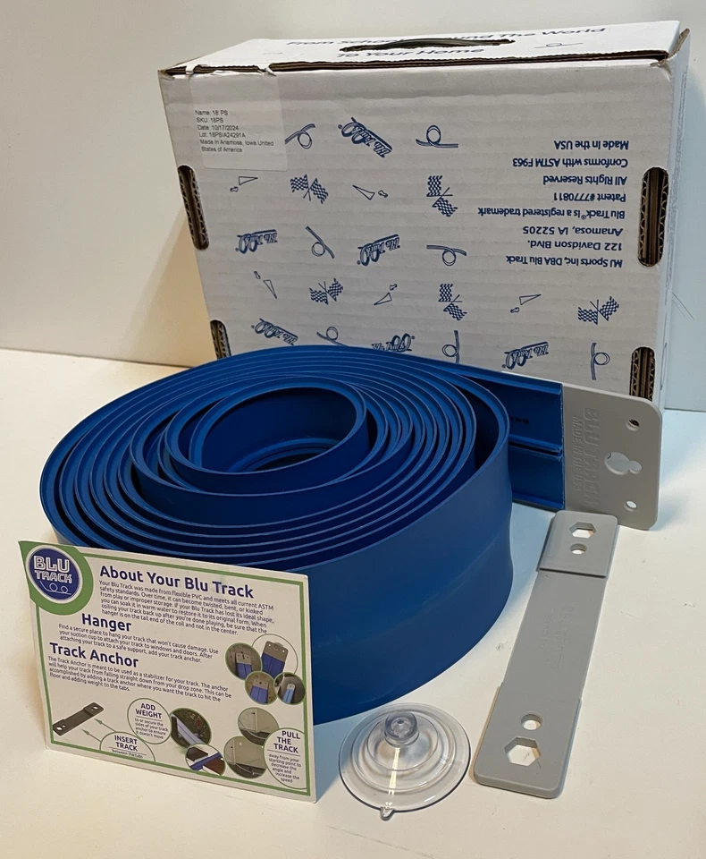 Blu Track Performance Series 18 ft P.S. Starter Two-Lane Toy Racetrack, USA, NEW - Image 4 of 4