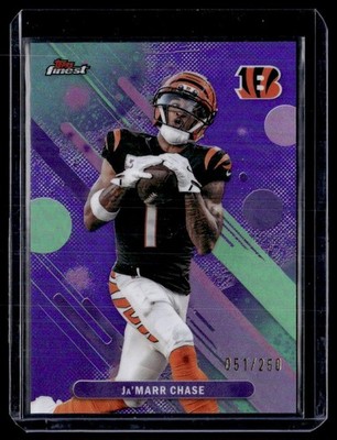 2025 Finest Purple Refractor Ja'Marr Chase 051/250 Cincinnati Bengals #85