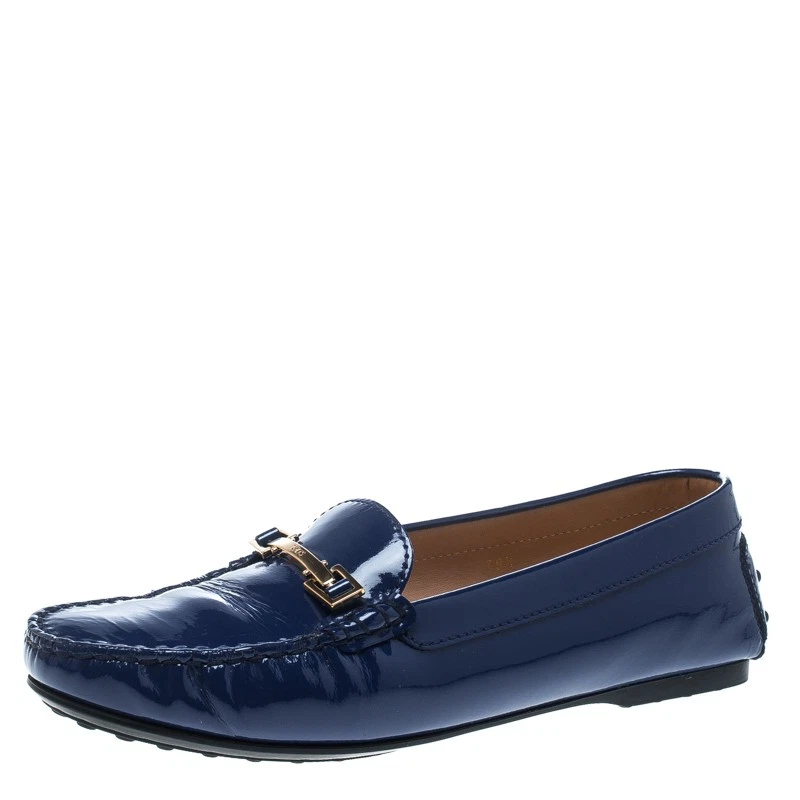 TOD’S Mocassini blu Tod's pelle verniciata taglia 38 5