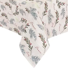 Elrene Home Fashions Holiday Tree Trimming Tablecloth, 60"X102"