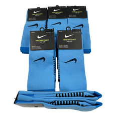 Nike MatchFit Soccer Socks Youth XS Sky Blue Dri-Fit Knee High 6 PR - YTH 13C  3Y