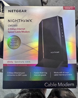 SEALED NETGEAR NIGHTHAWK CM2000 Ultra-High Speed Internet Cable Modem 2.5Gbps