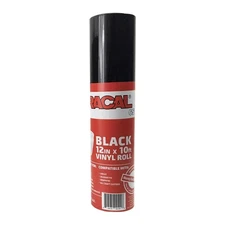 12.125 x 10ft Roll of Oracal 651 Black Craft Vinyl - On a 2.5 Core - Adhesive