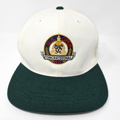 Vtg Golf  Us Open 1997 Congressional Hat Womens Straw Woven Shade Wide Brim Hat New 1997 US OPEN Congressional Imperial Adjustable Green  main image 2