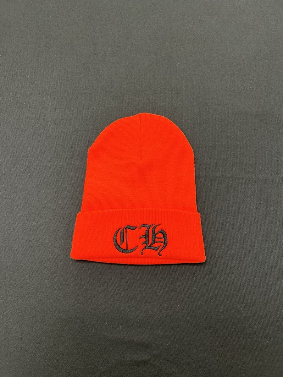 Chrome Hearts Orange Knit Logo Beanie Cap Hat | eBay