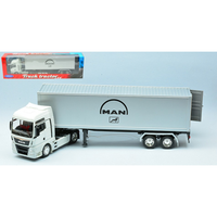 Man Tgx Xxl Tractor Cream W/Silver Trailer 1:32 Welly Camion -D- Neues Modell