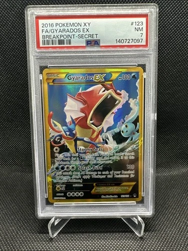 Pokemon Gyarados EX XY Breakpoint Secret Rare Full Art #123 PSA 7
