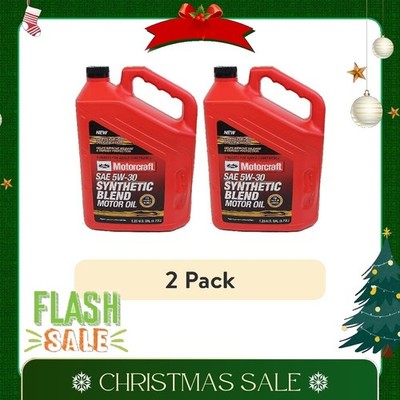 (2 pack) Motorcraft Synthetic Blend Motor Oil, 5W-30, 5 quart jug