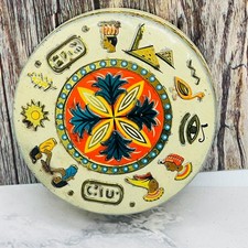 Baret Ware Candy Tin Made in England Egyptian Tut Cleopatra  Theme 3" Nice!