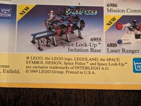 Vintage (1989) LEGO SPACE Futuron Space Police Blacktron Sets Poster - RARE