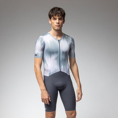 Ale Fahrrad Skinsuits Herren grau - Argon PR-E Kurzarm Sommer - L26132812