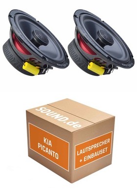 Lautsprecher Boxen vorne Ground Zero GZRF 6.5SQX für KIA Picanto Typ TA 2x Tief-