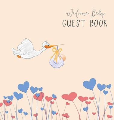 BABY SHOWER GUEST BOOK with GIFT LOG (Hardcover) for Baby Naming Day, Baby S...