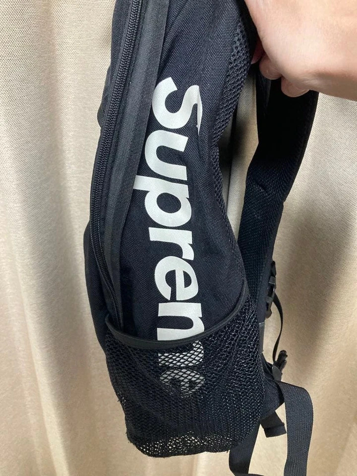 Supreme Logo Backpack 2014 Spring Summer Black Classic Streetwear Bag for Men Wo thumbnail 4