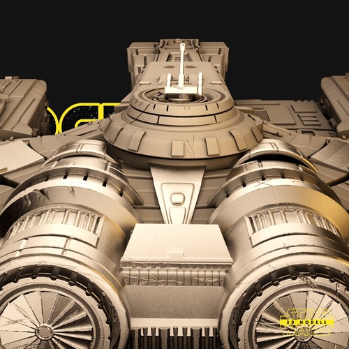 Eban Hawk Ship Revan Sculpture 3D Printed star wars one piece GREY - 9 in - Picture 3 of 3