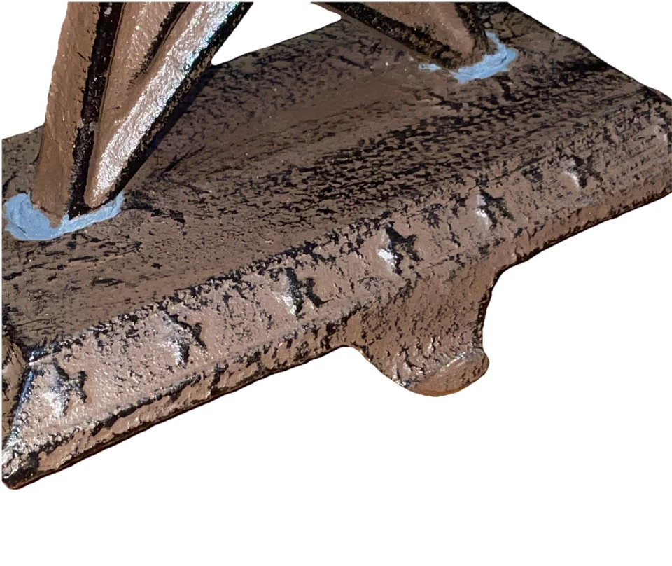 Juego de 2 perchas para medias de Navidad con estrellas de hierro fundido marrón  Foto 3 de 4