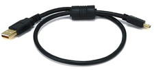 2x 1.5ft USB 2.0 A Male to Mini-B 5pin Male Cable w/ Ferrite Core Gold 5446