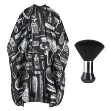 Professional Hair Cutting Cape with Neck Duster Brush, Large Size Salon