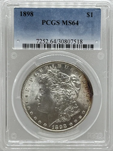1898 $1 Morgan MS64 PCGS Toned. Great Looking Coin