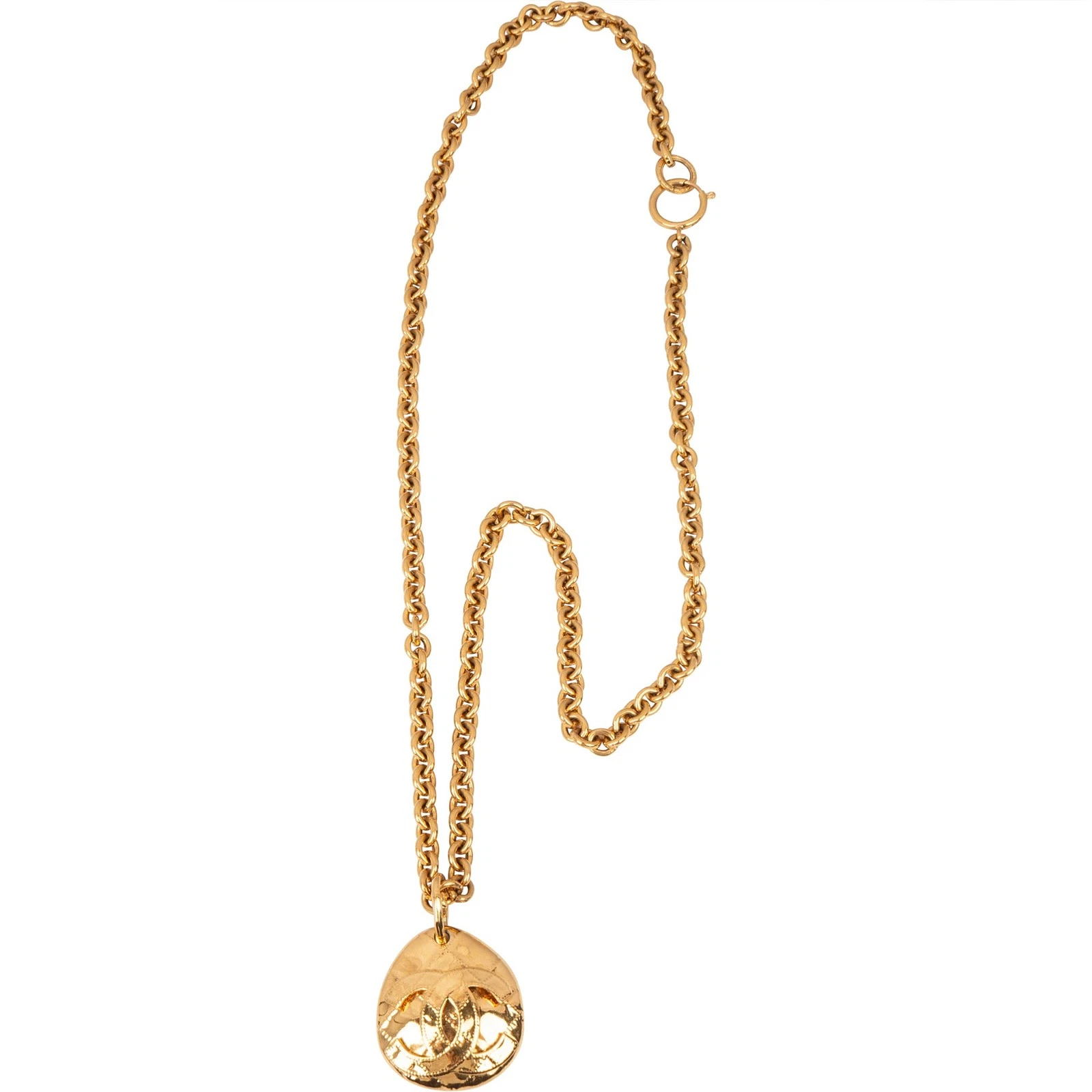 Collana Chanel Gol CC Plate Coco CC Chain Collier catenina