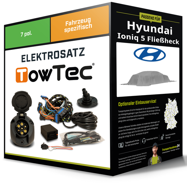 Elektrosatz 7-Pol Spezifisch für Hyundai Ioniq 5 FließHeck 09.2024-Jetzt NEU-image