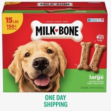 Milk-Bone Original Large Dog Biscuits 15lb Bulk Box Crunchy Treats