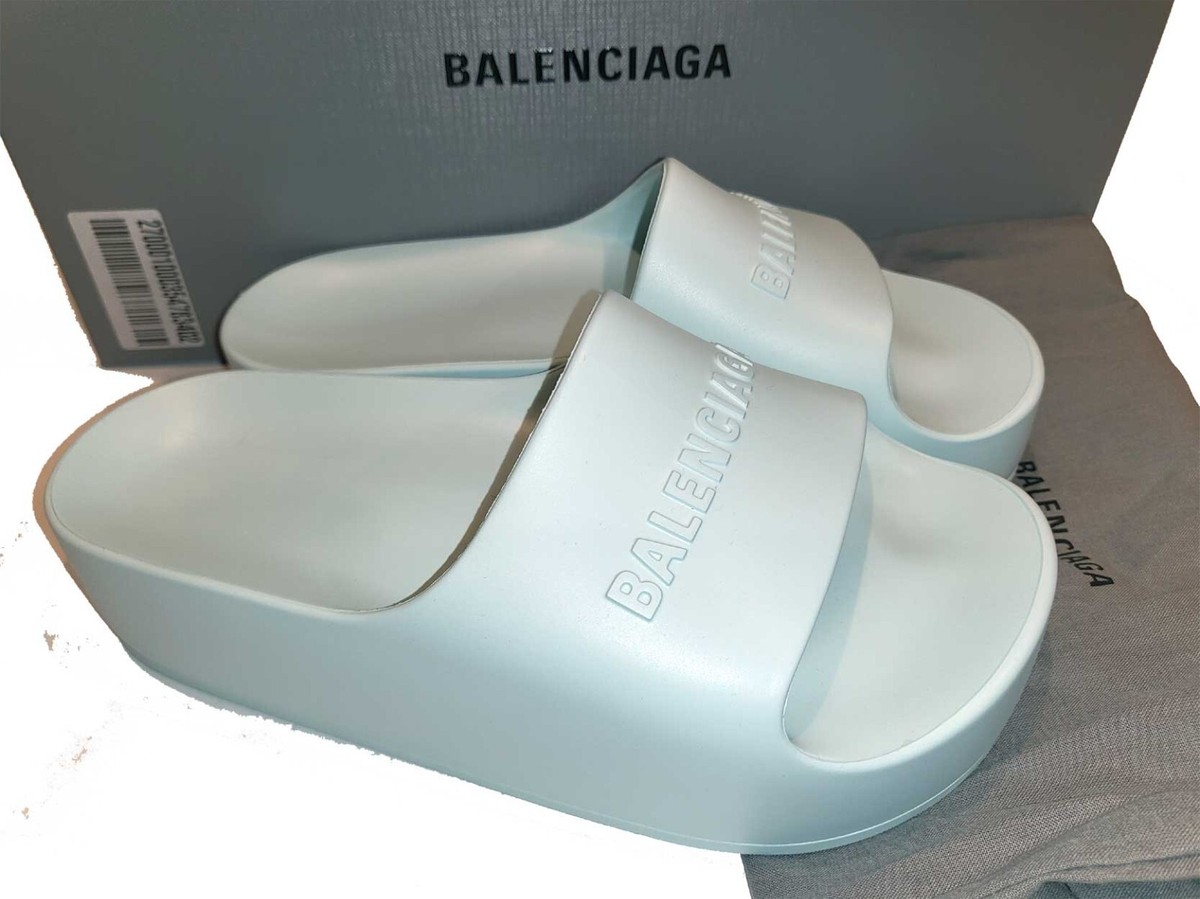 Balenciaga Mules Sandals Chunky Slides Platform Shoes Green