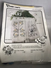Vintage Scarf Embroidery Kit Painting Vogart Crafts Style 84128 New open pkg