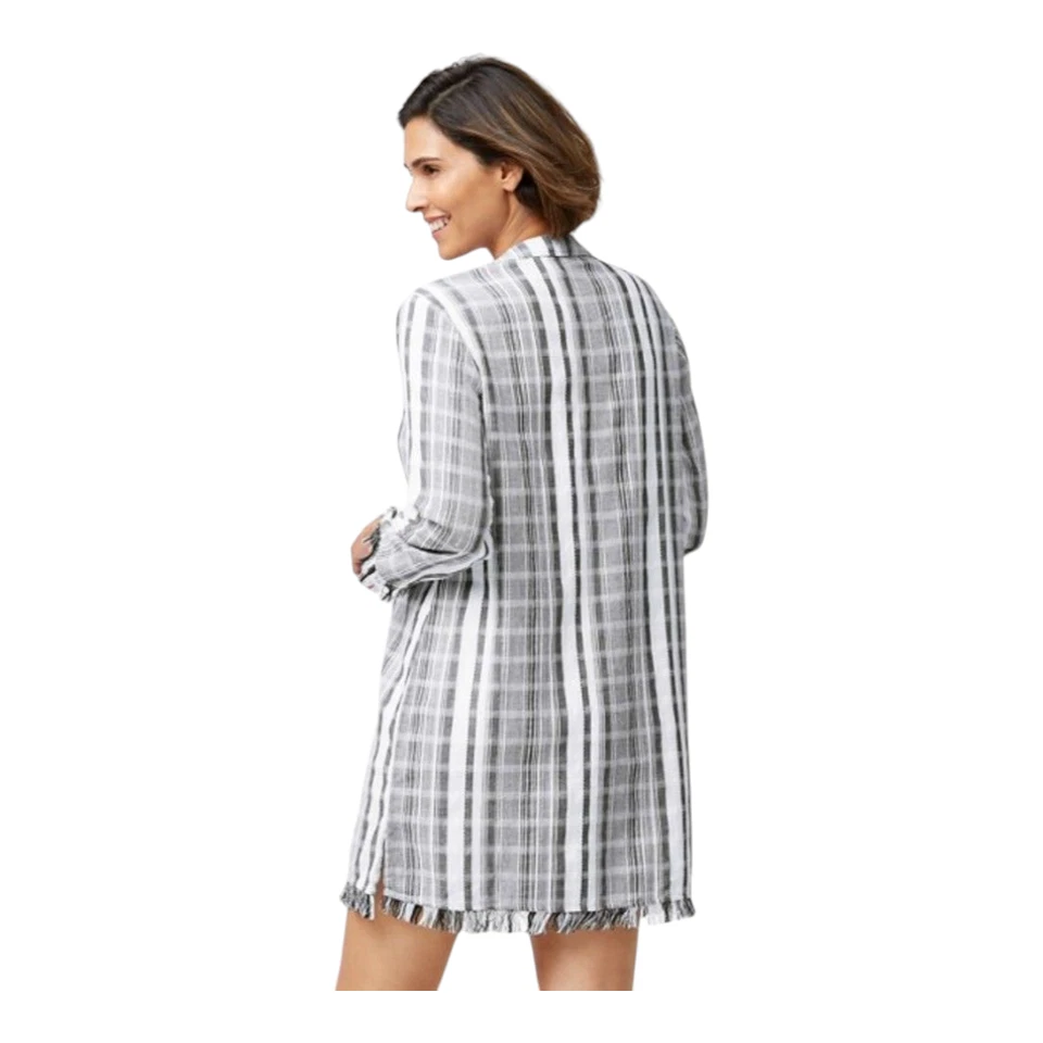 Tommy Bahama Yarn Dye Stripe V-neck Popover Tunic Beach Cover-up Women's Small - Image 4 of 4