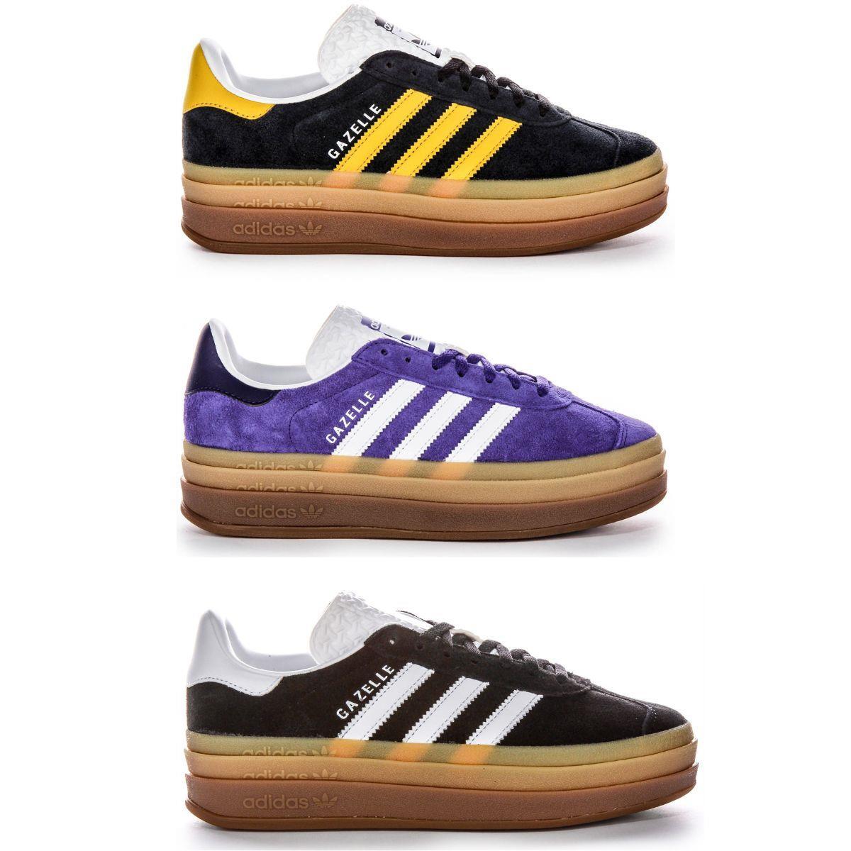 Adidas Gazelle Bold Sneaker Panel Platform Black White