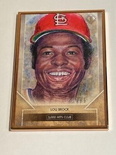 Lou Brock 2020 Topps Transcendent Metal Framed Reproduction Art Sketch Card /95