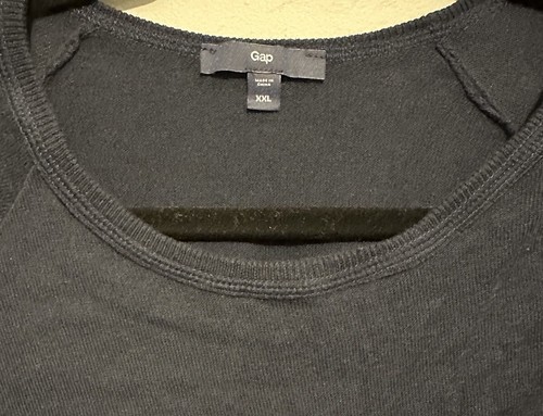 Men’s Vintage Gap Blue 100% Cotton Lightweight Sweater Vtg Crewneck XXL 2XL - Picture 2 of 5