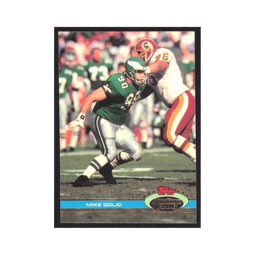 1991 Stadium Club Mike Golic Eagles #382