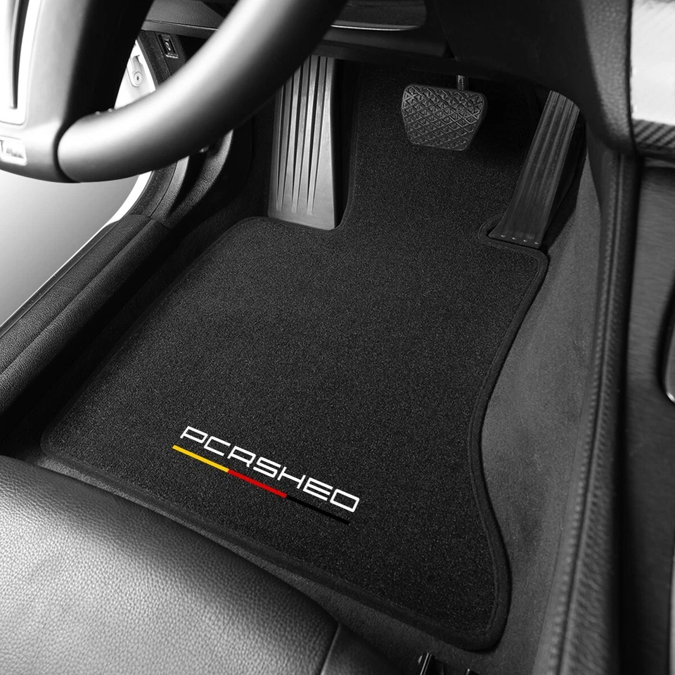 Alfombrillas de terciopelo de lujo negras para Porsche 911 IX 992 2019-2025 Foto 3 de 4