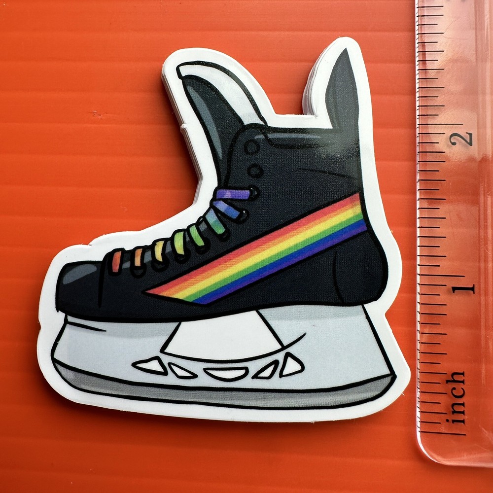 Rainbow Hockey Skate Sticker Hockey NHL Hockey Logo