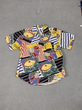 Gottex vintage 90s wild multicolor Hawaiian tropical button front shirt Large