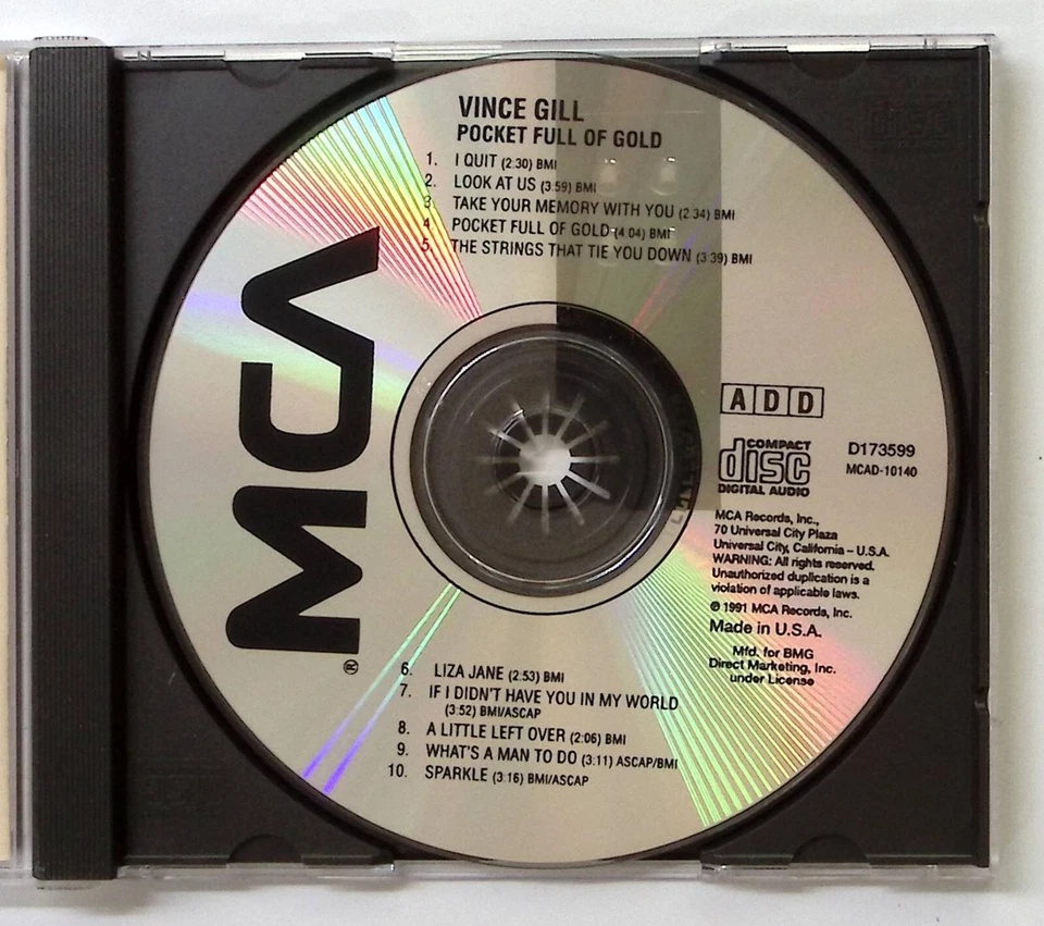 VINCE GILL POCKET FULL OF GOLD MCA RECORDS CD 4584 Foto 4 de 4