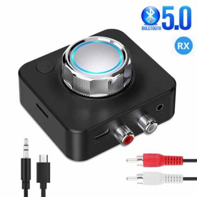 Bluetooth 5.0 Audio Receiver Bar Wireless Stereo Adapter 3,5 mm AUX RCA Kabel NEU