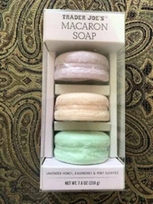 Trader Joe's Macaron Soap NIB Lavender Honey, Raspberry & Mint Scented NEW