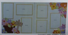 Scrapbook Layout Page Kit 12x12-- 2 Page Layout FAMILIES BLOOM W/ A MOTHERS LOVE