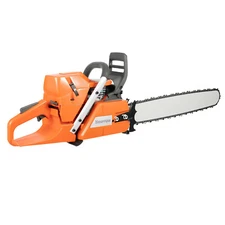 72cc Gas Powered Chainsaw with 24'' Guide Bar Chain Saw 2-Stroke Engine Cut Wood