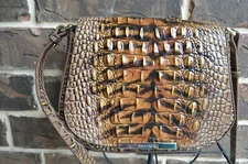 NWT BRAHMIN Small Nadine Crossbody Leather Instinct Ombre Melbourne brown