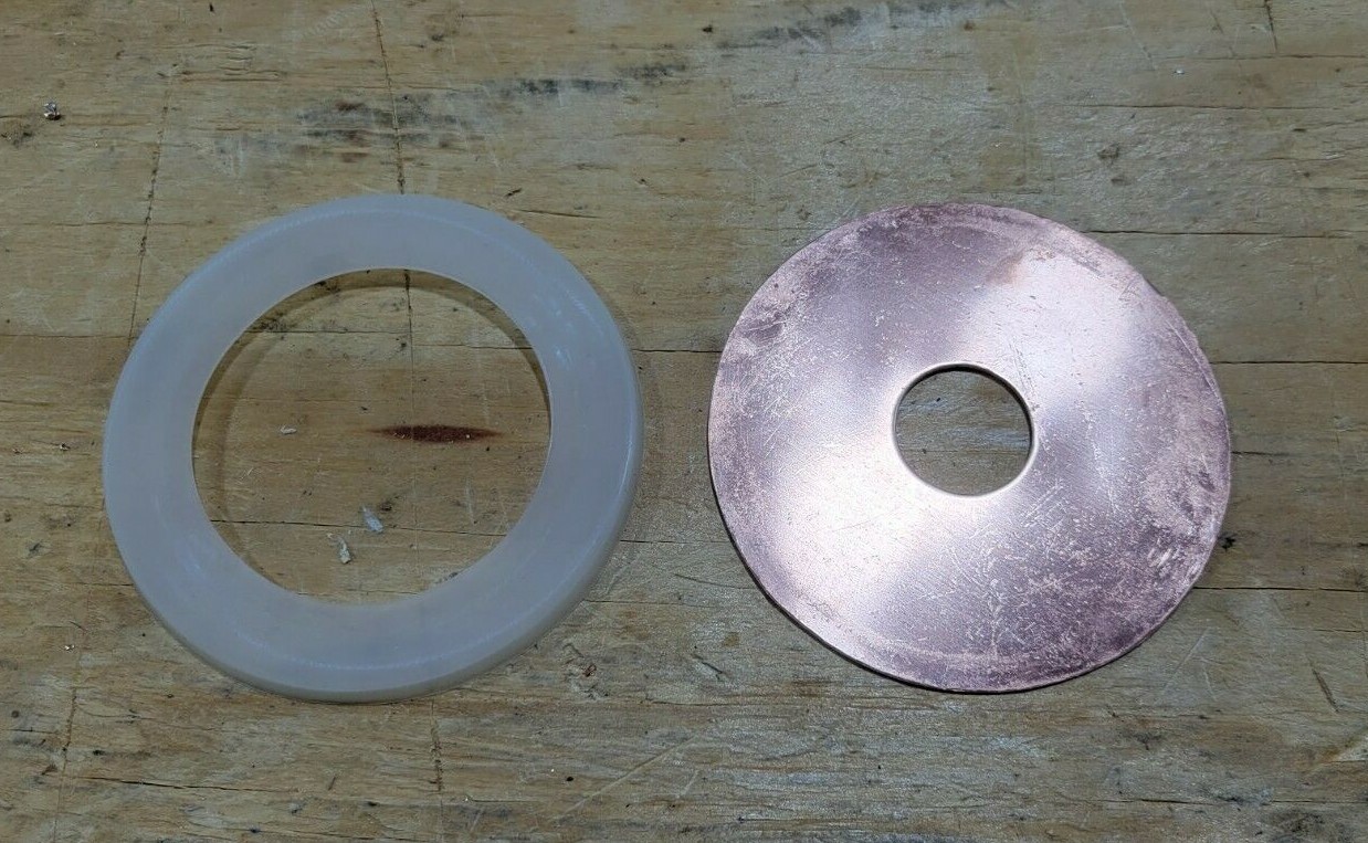 Thumper Wide Mouth Mason Jar 16oz Copper Disk , Gasket, 7/8" Hole fits 3/4" Pipe