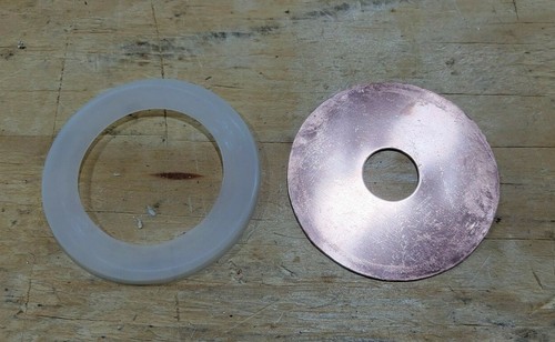 Thumper Wide Mouth Mason Jar 16oz Copper Disk , Gasket, 7/8" Hole fits 3/4" Pipe