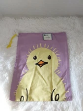 Easter Cloth Gift Bag W/Drawstring Purple W/Yellow Chick Approx. 13" X 11" BNWT!
