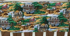Novelty Print Fabric Farm For Sale Lincoln Textiles Cotton By 1/2 yard
