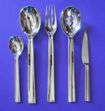 5 Dansk GRAVES STUDIO 18/10 Stainless Hostess Set CURV. E curv E Glossy
