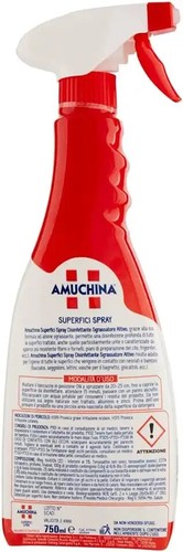 12x Amuchina Superfici Spray Disinfettante Sgrassatore Attivo 12 Flaconi x 750ml - Foto 3 di 4